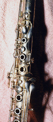 Close Up of Metal Clarinet